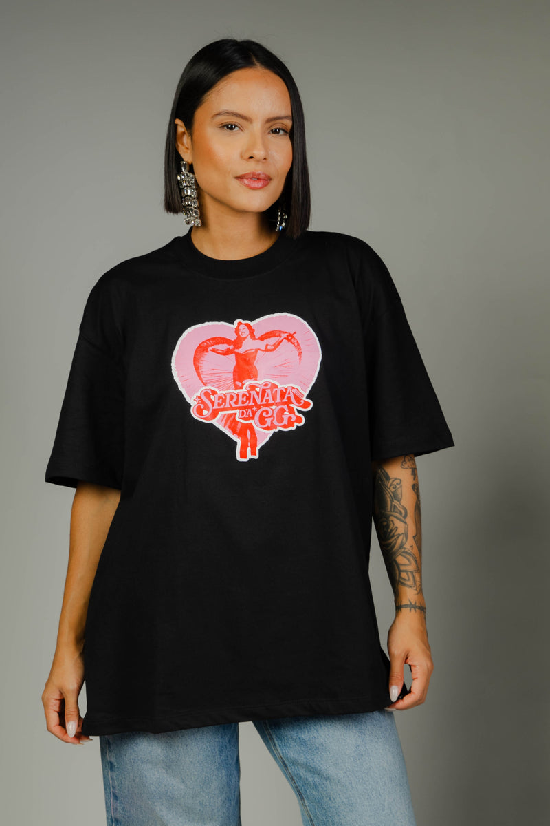 CAMISETA SERENATA DA GG CORAÇÃO - PRETO