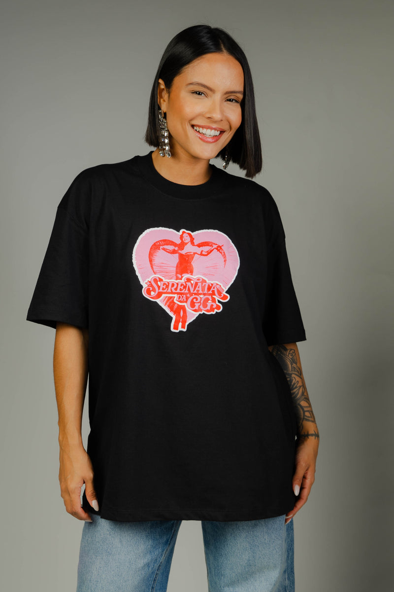 CAMISETA SERENATA DA GG CORAÇÃO - PRETO