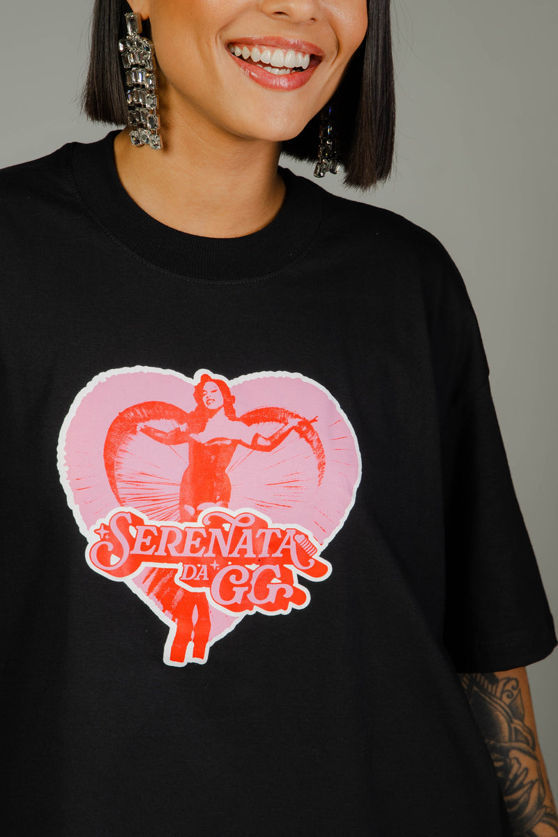 CAMISETA SERENATA DA GG CORAÇÃO - PRETO