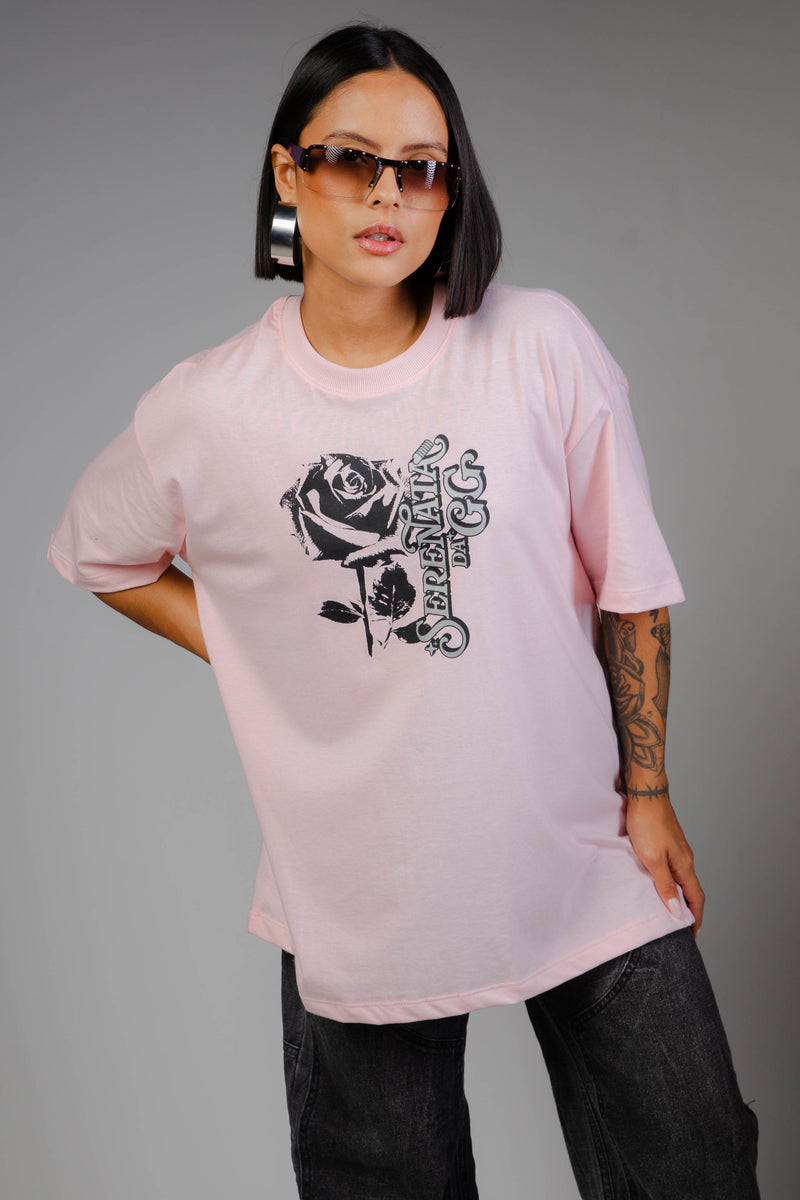 CAMISETA ROSA SERENATA DA GG